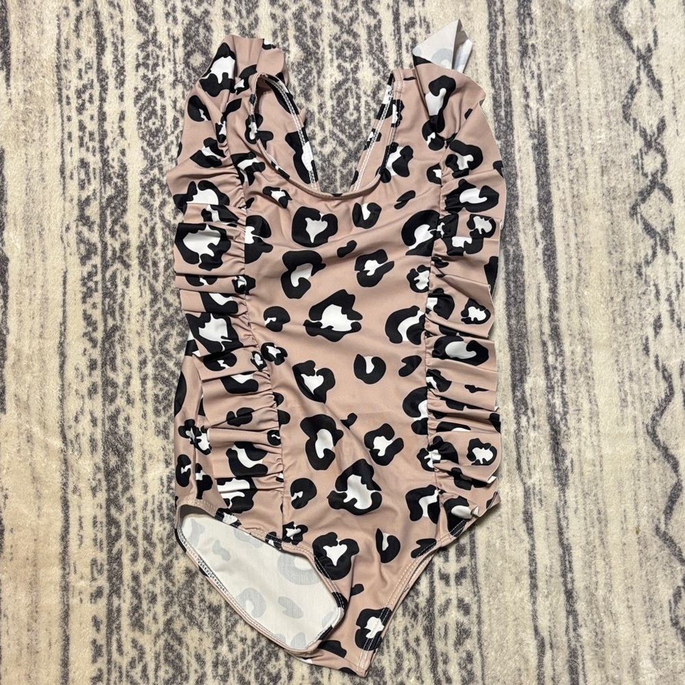 Source Unknown Kids Swim One Piece - Leopard Print